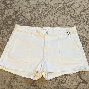 Old Navy White Jean Shorts Classic Denim Style